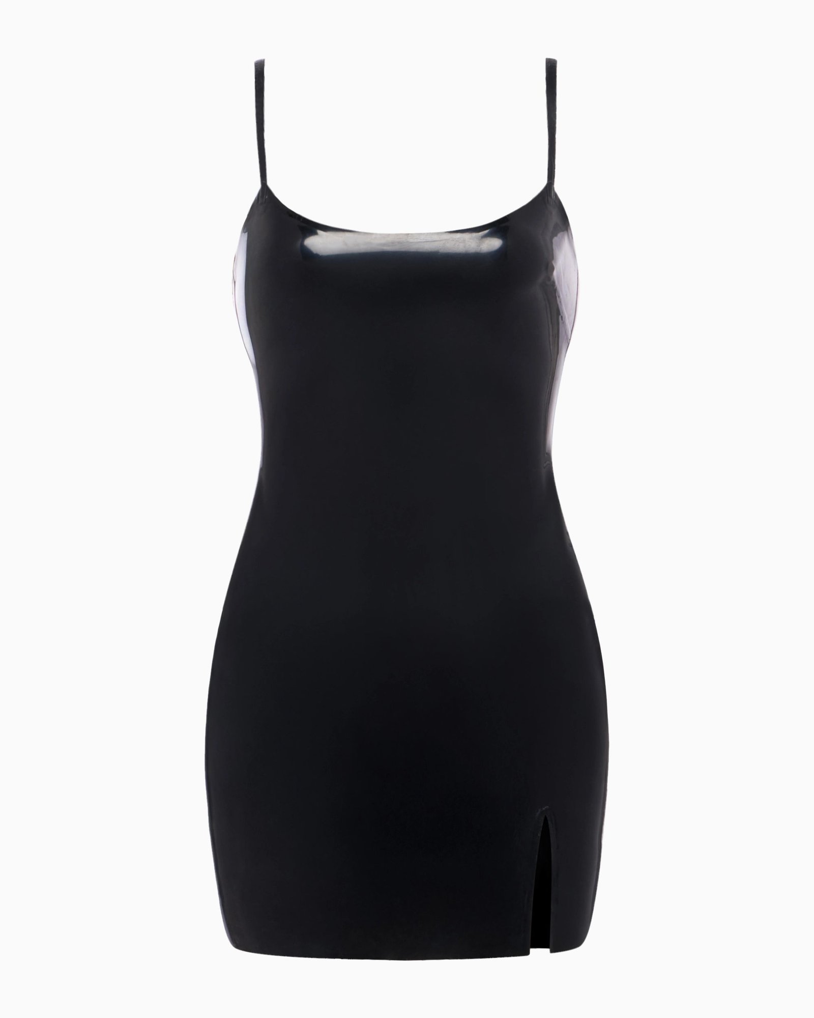Latex Mini Dress | Black - Image 4