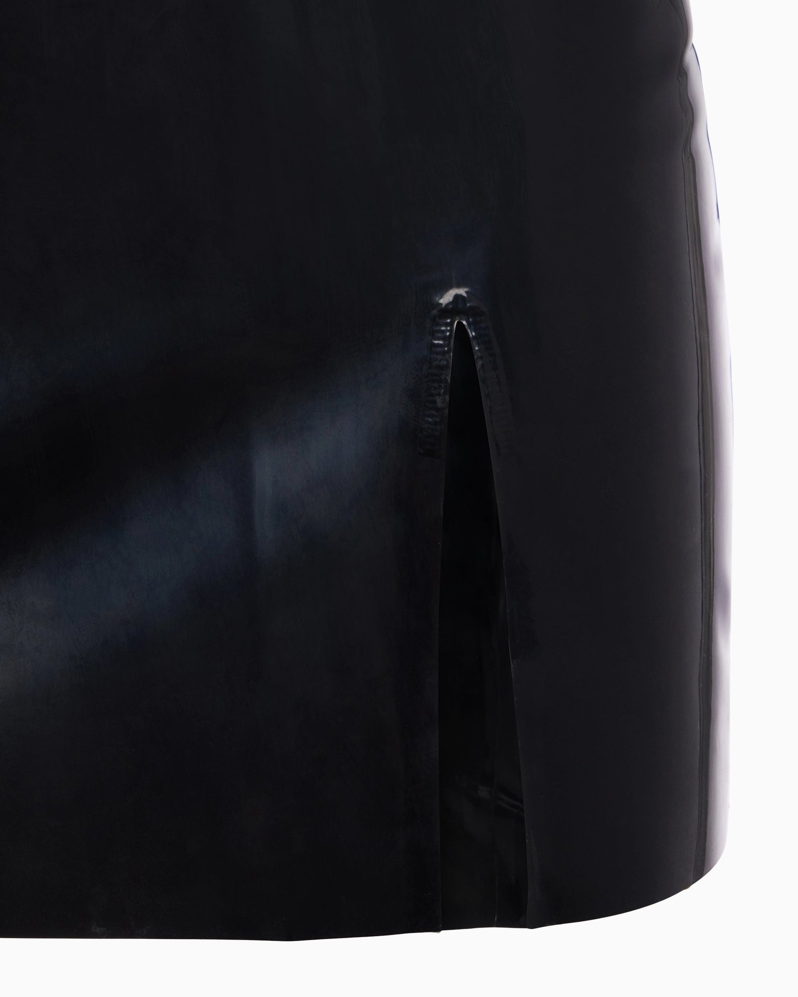Latex Mini Dress | Black - Image 7