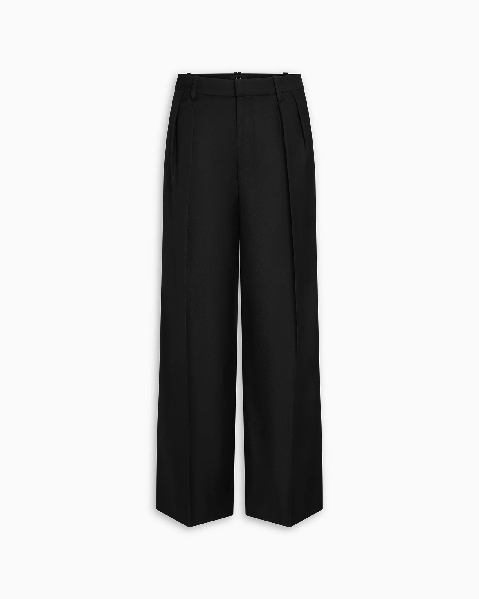 Low Rise Pleated Trouser | Black - Image 2